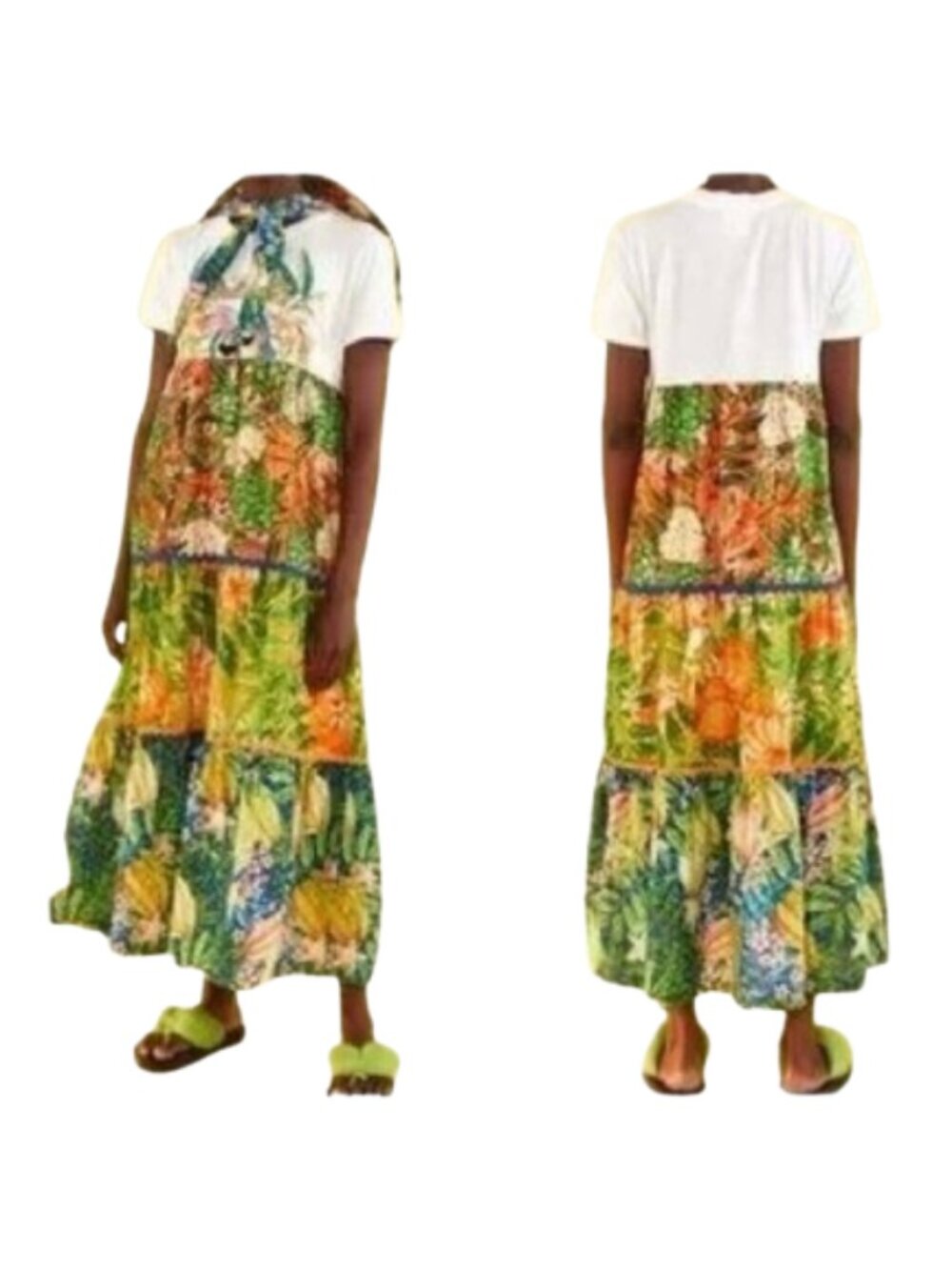 FARM Rio Caipirinha Floral Midi T-Shirt Dress